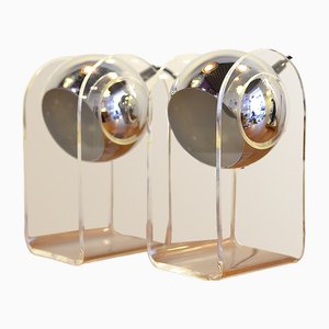 Lampes Boules en Chrome, Italie, 1970s, Set de 2