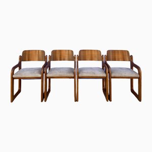 Midentury Chairs with Rectangular Structure, Set of 4