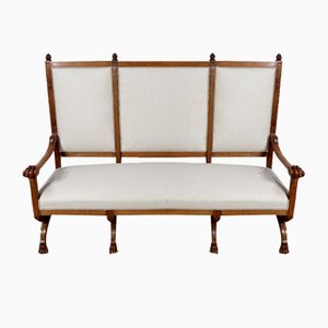 Renaissance Style Bench in Walnut, Late 19th Century