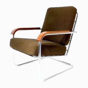 Vintage Swiss Cantilever Armchair by Werner Max Moser for Embru, 1930s