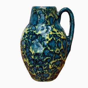 Mid-Century West German Pottery WGP Fat Lava Vase from Scheurich, 1960s