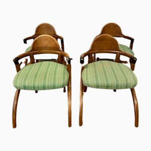 Chaises Mid-Century avec Finitions Bronze, Espagne, Set de 4