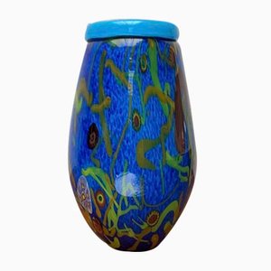 Large Vintage Italian Murano Glass Vase, 1970s