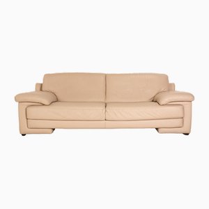 2198 3-Sitzer Sofa aus beigefarbenem Leder von Natuzzi