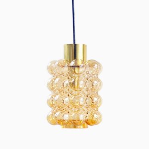 Mid-Century Modern Amber Bubble Glass Ceiling Light by Helena Tynell for Limburg, Germany, 1960s