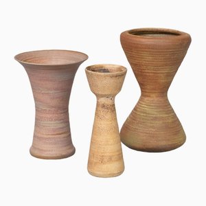 Mid-Century Stoneware Vase, 1970s, Set of 3