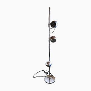Space Age Italian Floor Lamp in Chromed Metal attributed to Goffredo Reggiani, 1968