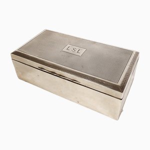 English Silver Cigarette Box