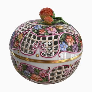 Large Porcelain Box with Lid, 1950s