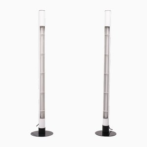 Standing Fluorescent Tube Floor Lamps, Italy, 1982, Set of 2