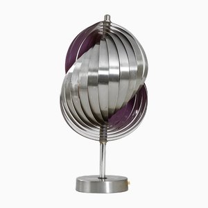 Lampe de Bureau Kinetic Spirals en Acier et Aluminium par Henri Mathieu, 1970s