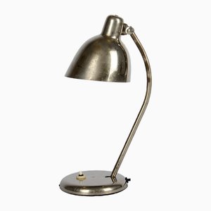 Bauhaus Tischlampe aus Nickel, 1930er