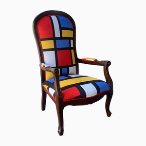 Mondrian Style Voltaire Armchair, 1960s