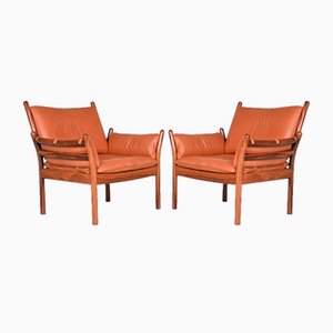 Genius Lounge Chairs by Illum Wikkelsø for CFC Silkeborg, Denmark, 1960s, Set of 2