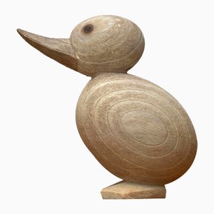 Figura de pájaro danesa Mid-Century de madera, años 60