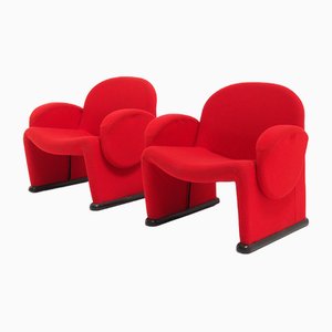 Set of Vintage Red Chairs, 1970s