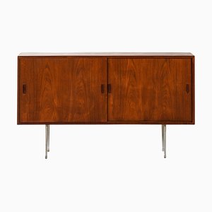 Credenza in teak e acciaio attribuita a Børge Mogensen, anni '50