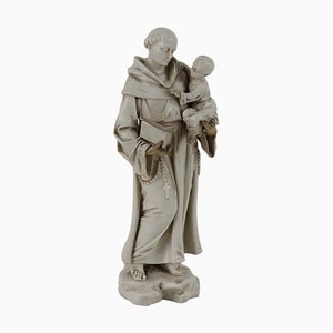 Estatua de San Antonio de Padua en porcelana Capodimonte