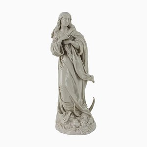 Madonna Statue in Capodimonte Porcelain