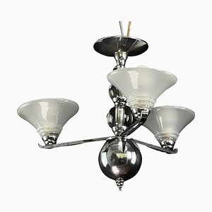 Art Deco Ceiling Lamp with Glass Balls, 1920s