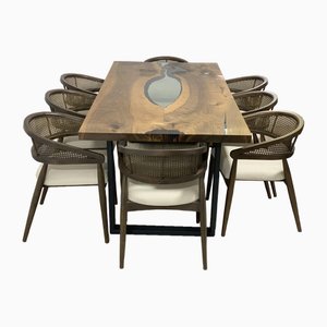 Mesa de comedor vintage de epox