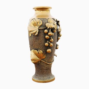Art Nouveau Japanese Meiji Bronze Vase, 1890s
