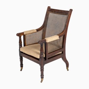 Regency Mahogany Bergère Library Armchair in the style of Gillows