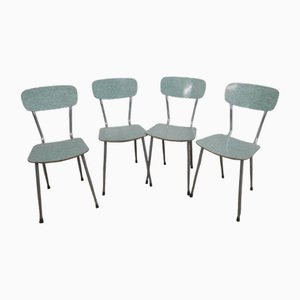 Set in formic verde maculato, anni '60, set di 4