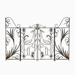Vintage Gate in Wrought Iron, 1970s, Set of 2