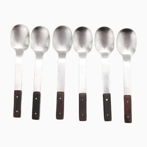 Coffee Spoons from the Breakfast Cutlery by Helmut Alder for Amboss, 1960s, Set of 6