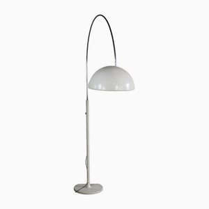 Coupè Floor Lamp in White Lacquered Metal by Joe Colombo for Oluce, 1960s