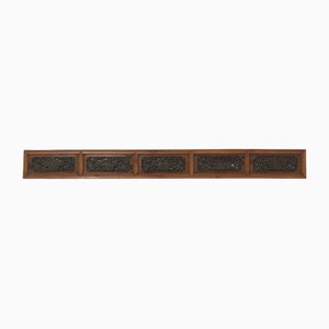 Long Panneau Sculpté Antique en Cinq Sections