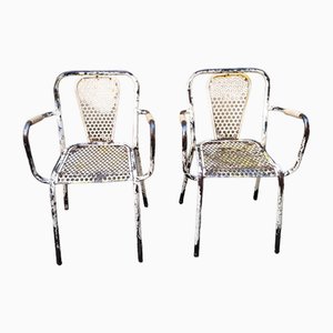 Chair with Armrests by René Malaval, 1950s, Set of 2