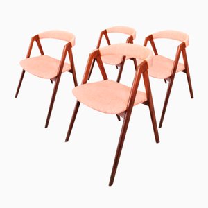 Vintage Danish Teak Chairs by Kai Kristiansen, 1960s, Set of 4