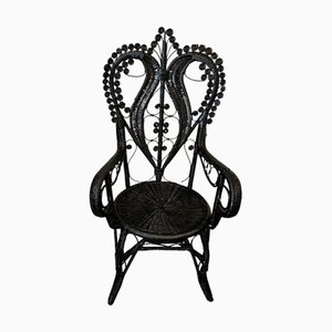 Schwarzer Vintage Sessel