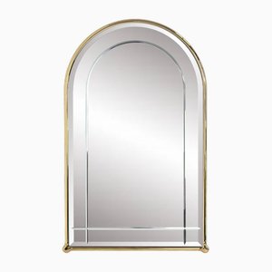 Brass Beveled Mirror with Arche Shape
