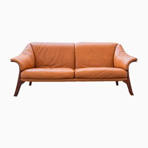 Sofa aus Cognacfarbenem Leder von Poltrona Frau, 1990er