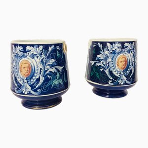 Mid-19th Century Cachepots from Villeroy & Boch, Set of 2