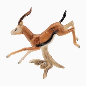 Gazelle en Porcelaine de Göbel, Allemagne, 1970s