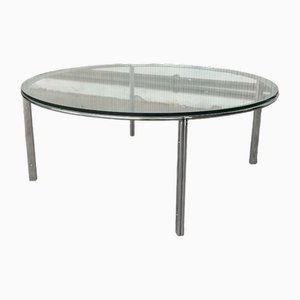 Mid-Century Space Age Chrome and Glass Couch Table in the style of Horst Brüning, 1960s
