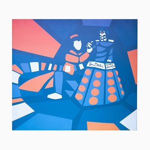 Block Colour Doctor Who Print attributed to Tom Baker, 1970s