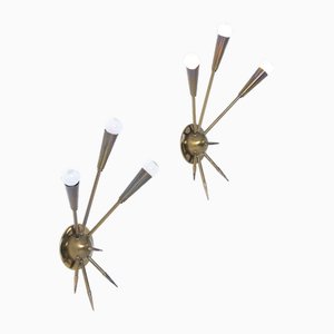 Lámparas de pared Sputnik Mid-Century modernas, años 50