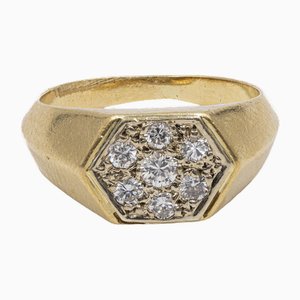 Vintage Ring aus 18 Karat Gelbgold & Diamanten, 1970er