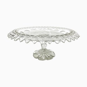 19th Century Crystal Footed Turnover Bowl