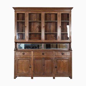 Large English Glazed Oak Butlers Pantry Cabinet, 1880