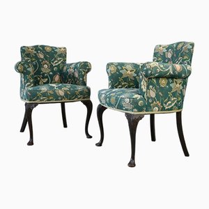Antique Style Upholstered Chairs, Set of 2