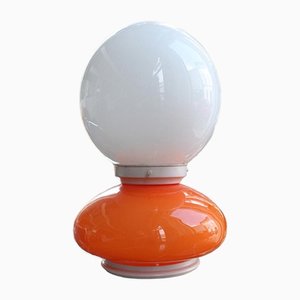 Orange Tischlampe, 1960er