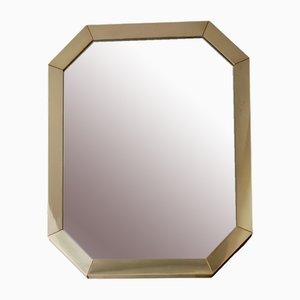 Specchio grande in ottone di United Advertising Facilities, anni '80
