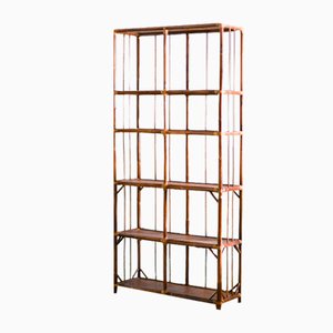 Bamboo Bookcase with Leather Ligatures