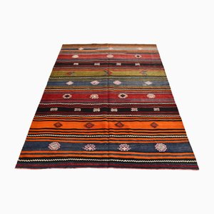 Anatolischer Vintage Kelim Teppich aus Wolle